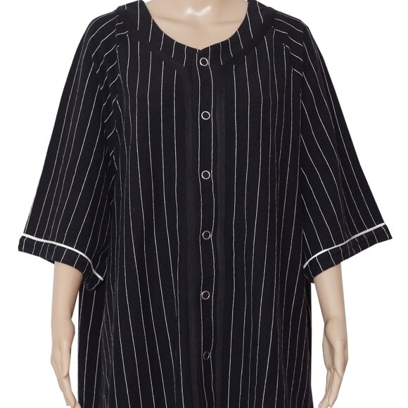 Free People Starting Line Layering Top Snap Buttondown Black Tunic L - Picture 4 of 8